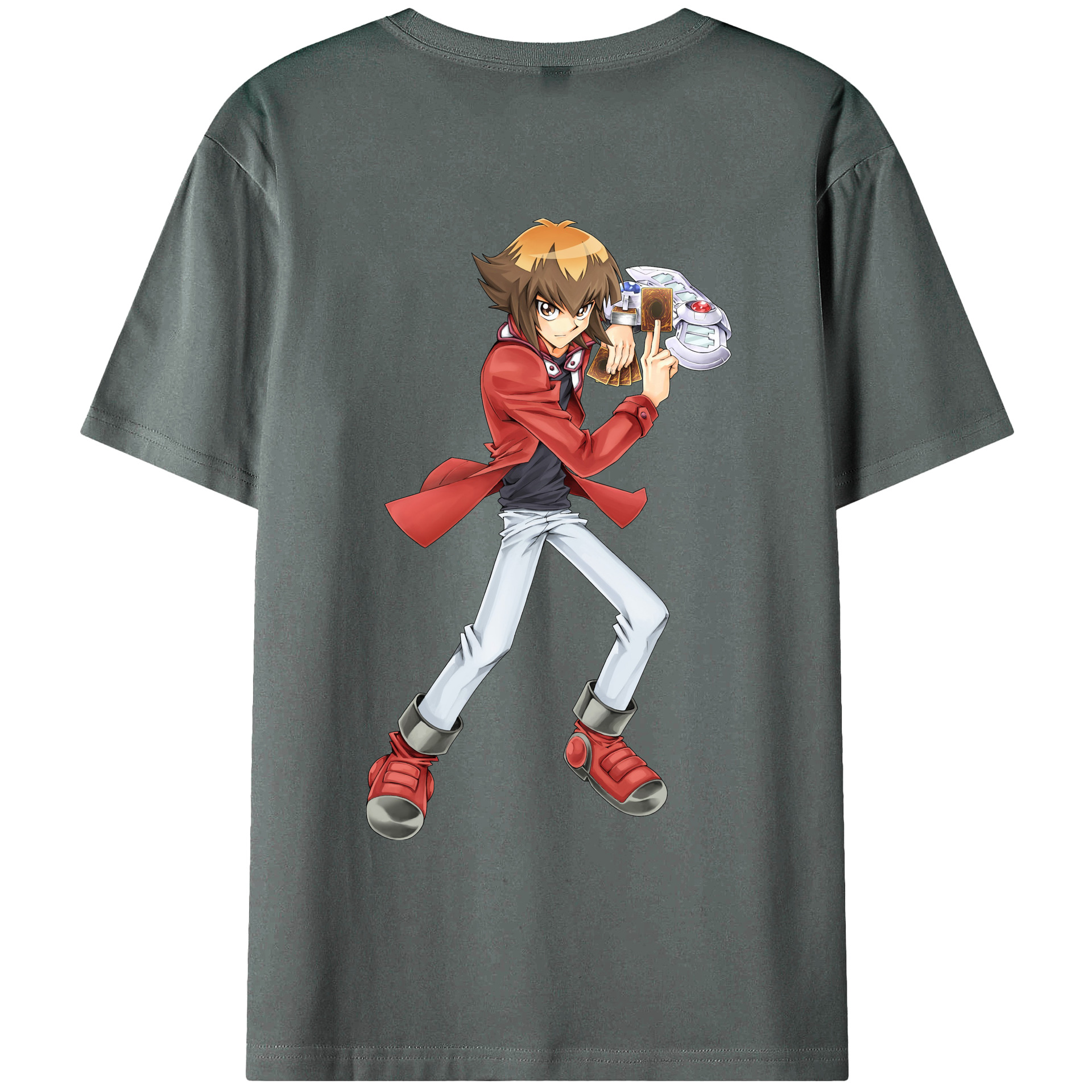 （画像用） 遊☆戯☆王 Yu-Gi-Oh! 綿100％ メンズ半袖Tシャツ（バックプリント） 通気性